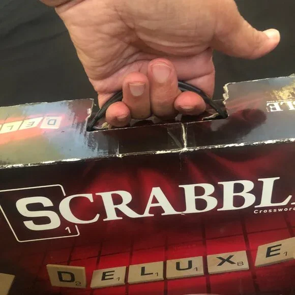 Scrabble Game Deluxe Edition Rotating Board Game & Carry Case - Picture 9 of 15